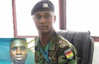 Late Major Maxwell Adam Mahama. INSET: Wanted Yaw Amankwa aka Bulla