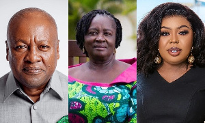 John Mahama, Prof Jane Naana Opoku-Agyemang and Afia Schwarzenegger