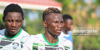 Moro Ibrahim, Bolga All Stars defender (L)