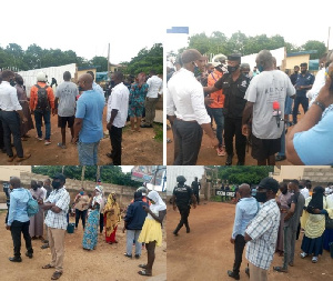 Some of the parents who besieged the school