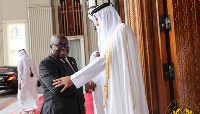 Emir of Qatar Sheikh Hamad Al Thani with President Akufo-Addo