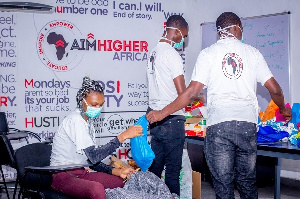 Aim Higher Africa donates to support low income communities