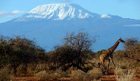 A view of Mount Kilimanjaro in Tanzania