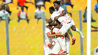 Asante Kotoko SC players jubilate after victory