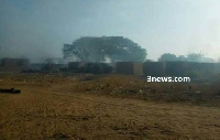 Some burnt houses in one of the communities