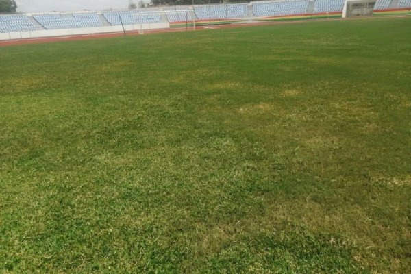 Shot of the grass at the Cape Coast stadium