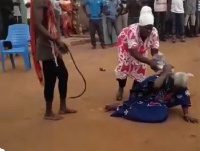 90-year-old woman, Madam Dente was lynched to death on accusations of witchcraft