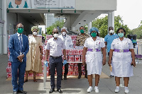 FanMilk Ghana Limited donated 15,600 bottles of drinking yoghurt to the hospital