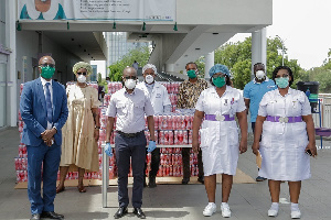 FanMilk Ghana Limited donated 15,600 bottles of drinking yoghurt to the hospital