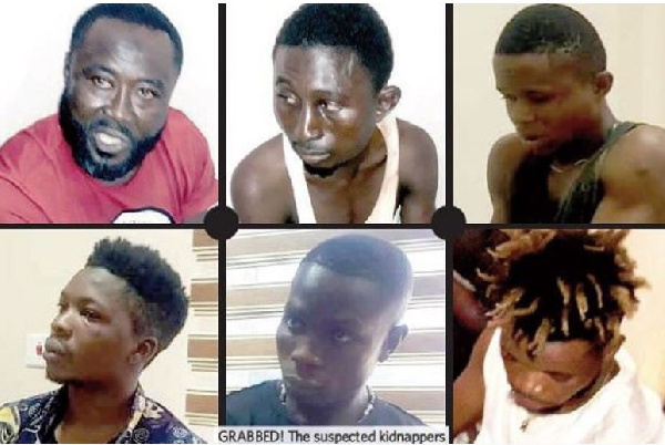 Six of the suspected kidnappers