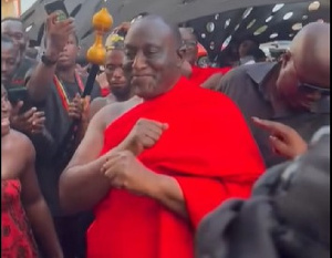 Alan Kyerematen dancing at a funeral