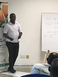 Mr. Daniel Attivor, an agronomist for Omya West Africa