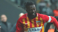 Emmanuel Adebayor's final game for Kayserispor was against Turkish rivals Besiktas