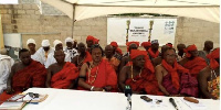 The leadership of the Teshie Traditional Council at the news conference