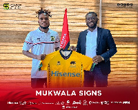 Asante Kotoko new signing, Steven Mukwala Desse and CEO Nana Yaw Amponsah