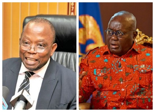 Daniel Yaw Domelevo, former Auditor-General and president Nana Addo Dankwa Akufo-Addo