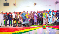 Dr. Bawumia with some teachers who received prizes