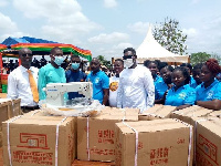 Constituents receive donation of machines from Hon. Gyamfi