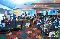 Vice President, Dr. Mahamudu Bawumia speaking at the national symposium