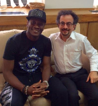 Asamoah Gyan and Jon Benjamin