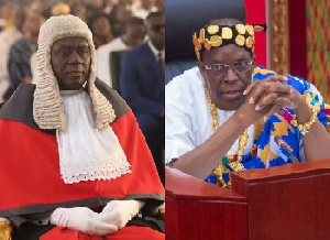 Speaker Alban Bagbin (right) and Chief Justice Anin-Yeboah