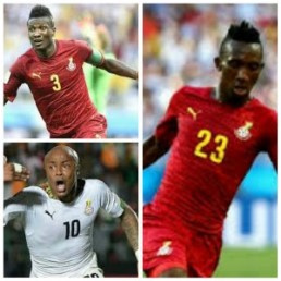 Black Stars trio Asamoah Gyan, Andre Ayew and Afful Harrison