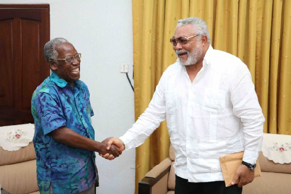 Professor Kojo Yankah and Jerry John Rawlings