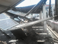 Work resumed today only for staff to see the solar panel destroyed