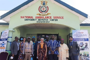 Ambassador Sullivan (fourth from right) with some regional health officials