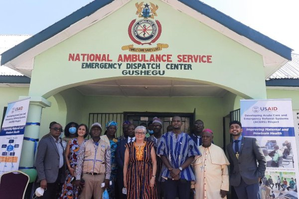 Ambassador Sullivan (fourth from right) with some regional health officials