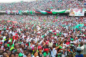 NDC supporters at a rally