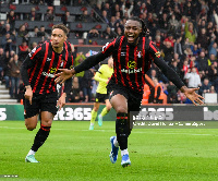 Semenyo scored a goal for Bournemouth