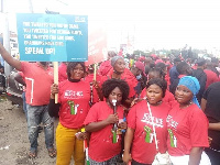 Some participants at the demonstration