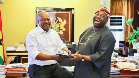 President Mahama and Dele Momodu