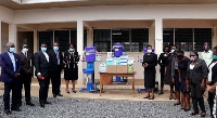 Members of the Accra Bar Association presenting relief items to some institutions