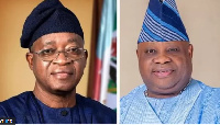 Govnor Gboyega Oyetola and Senator Ademola Adeleke