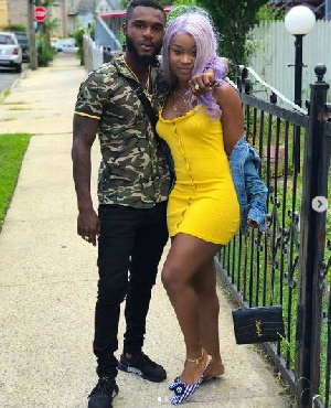 Efia Odo and her boyfriend