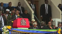 President John Magufuli leads farewell to the late former president Benjamin Mkapa