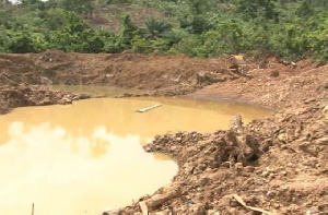 File Photo: A galamsey pit