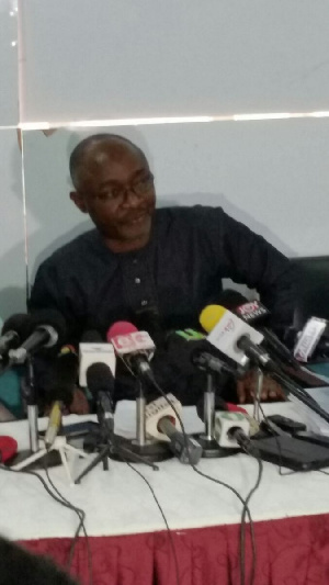 Alfred Agbesi Woyome addresses the press