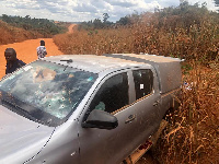 The Toyota Hilux carrying the money