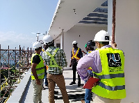 Some workers of Alusynco Hellas Services at the Appolonia site