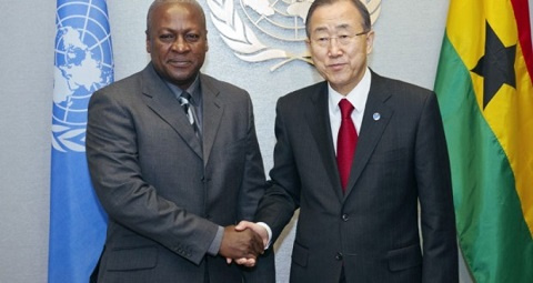 Ban Ki-moon, Secretary-General of UN and President Mahama