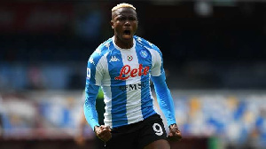 Victor Osimhen has become the second Napoli player to score in three straight games