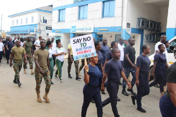 Some personnel from the various security services in Ghana