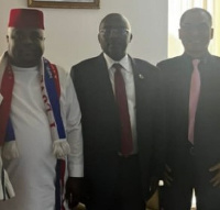 Dr Tedam with Bawumia and another member of the party