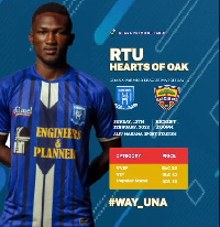 RTU host Accra Hearts of Oak at the Aliu Mahama Stadium