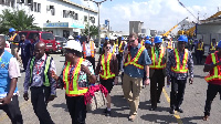 The Judges and the Prosecutors touring the Tema port