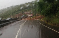 The mudslide happened just at a sharp curve on the stretch