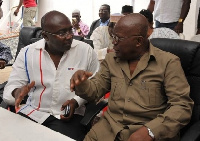 Dr Mahamudu Bawumia in a chat with Nana Akufo-Addo